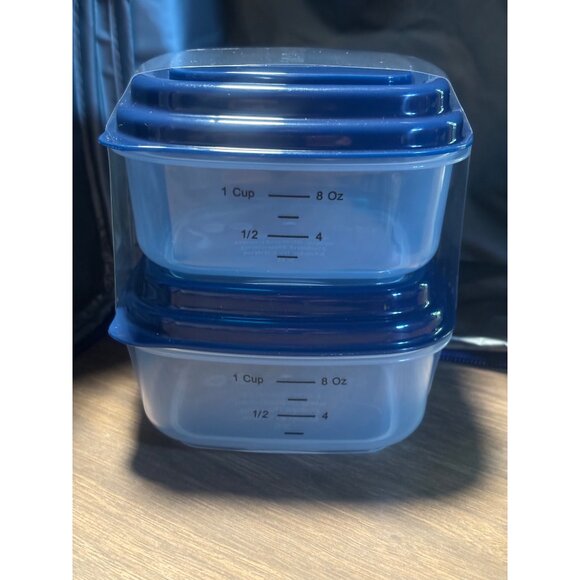 Fit + Fresh Insulated Lunch Tote With 2 Containers Floral Design Purple & Blue C - Picture 12 of 15